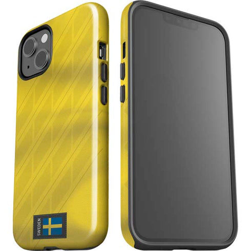 Sweden Soccer Flag iPhone 15 Plus Impact Case